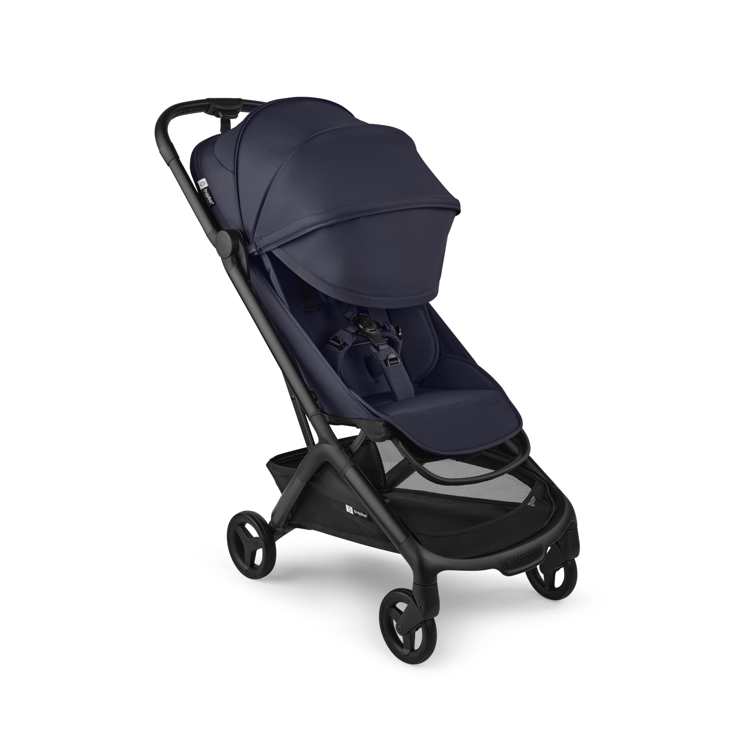 Bugaboo Butterfly 2 travel stroller in black, ultra-compact one-second fold, lightweight design, airplane-friendly for easy travel