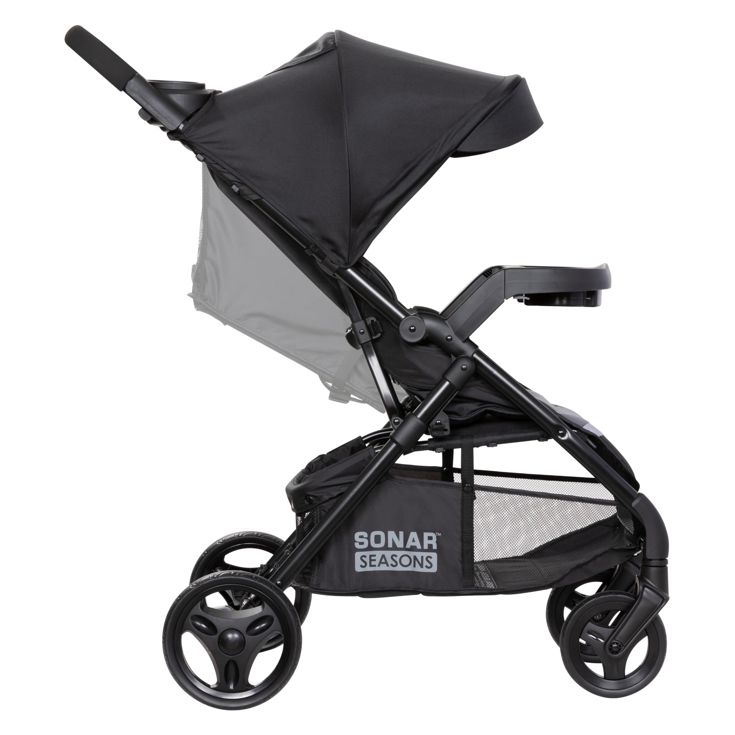 Baby Trend Passport Cargo stroller travel system with pink bamboo infant car seat and EZ-Lift Plus handle in a modern design