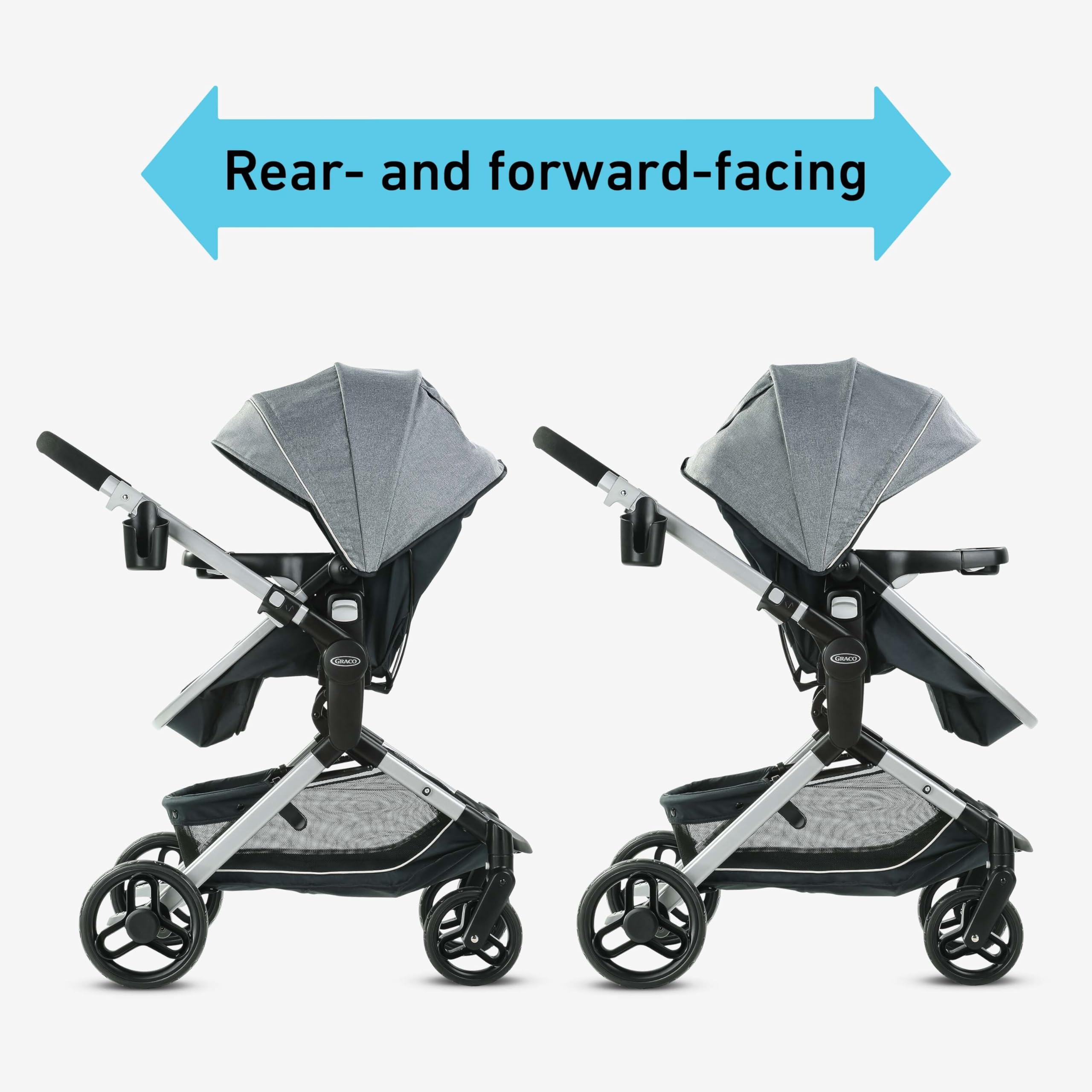 Graco Modes Nest 3-in-1 travel system with adjustable infant car seat and stroller, includes SnugRide DLX infant car seat.