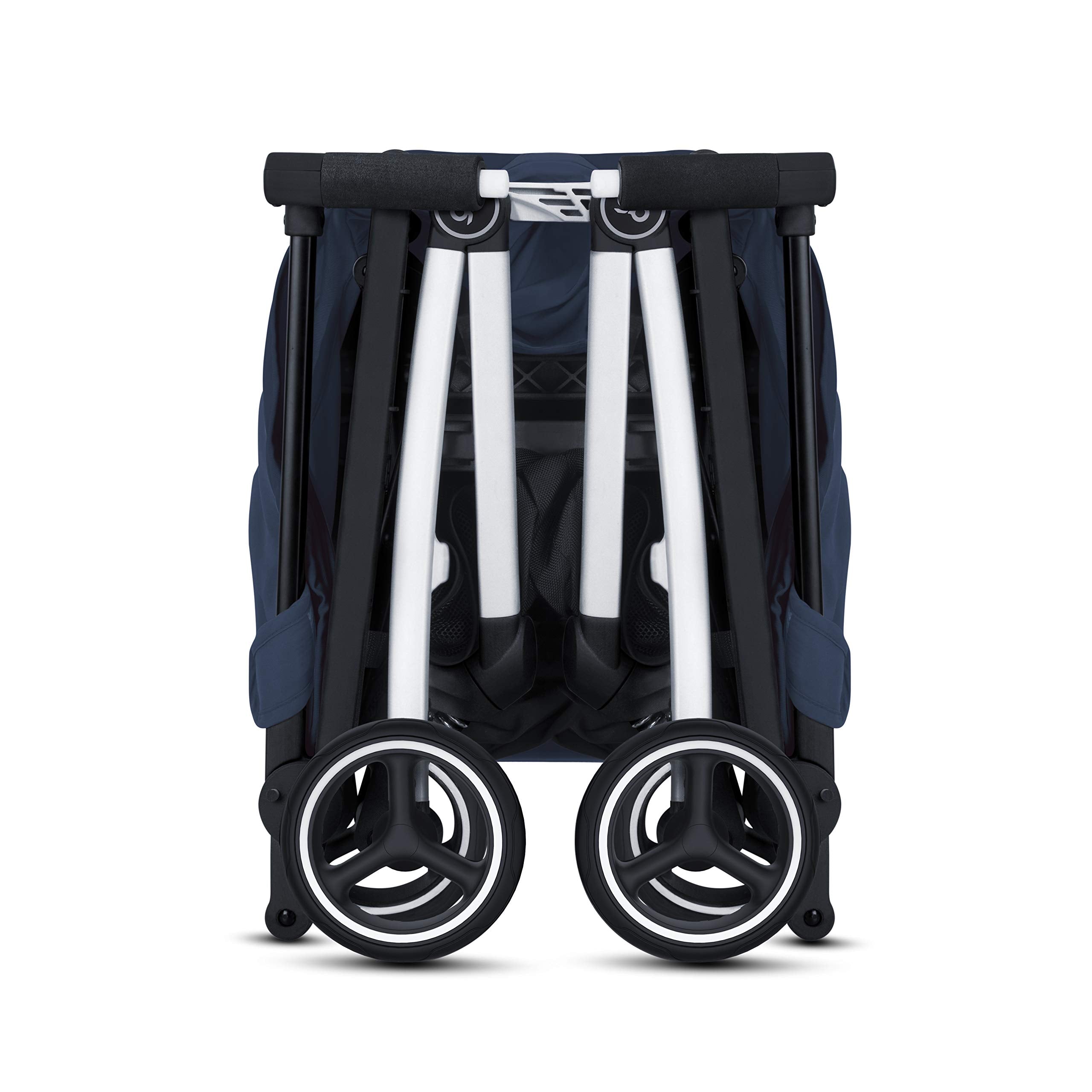 My Store gb Pockit+ All-Terrain lightweight travel stroller with canopy and reclining seat in velvet black, compact and portable.