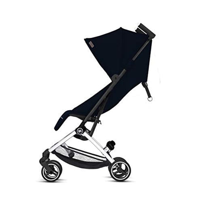 My Store gb Pockit+ All-Terrain lightweight travel stroller with canopy and reclining seat in velvet black, compact and easy to fold.