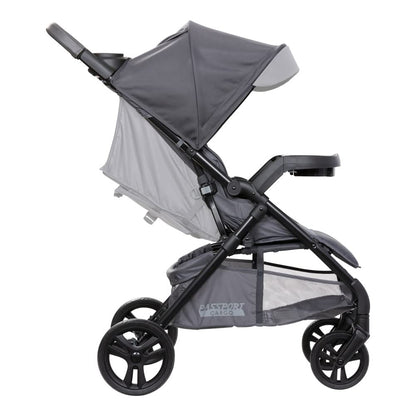 Baby Trend Passport cargo stroller with pink bamboo pattern and EZ-Lift infant car seat, designed for convenient travel and comfort