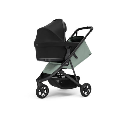 Thule Spring 2 single child stroller with ventilated canopy, adjustable handlebar, lightweight frame, and compact fold.
