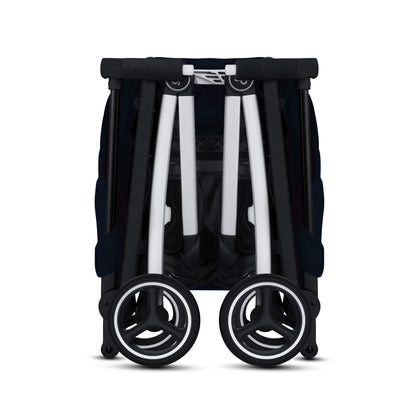 My Store gb Pockit+ All-Terrain travel stroller with canopy and reclining seat in Velvet Black, compact and lightweight for travel.