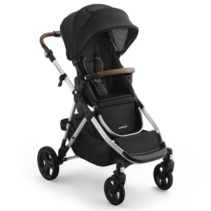 My Store Mockingbird Single-to-Double Stroller 3.0 in black windowpane with adjustable seats and multiple configuration options.