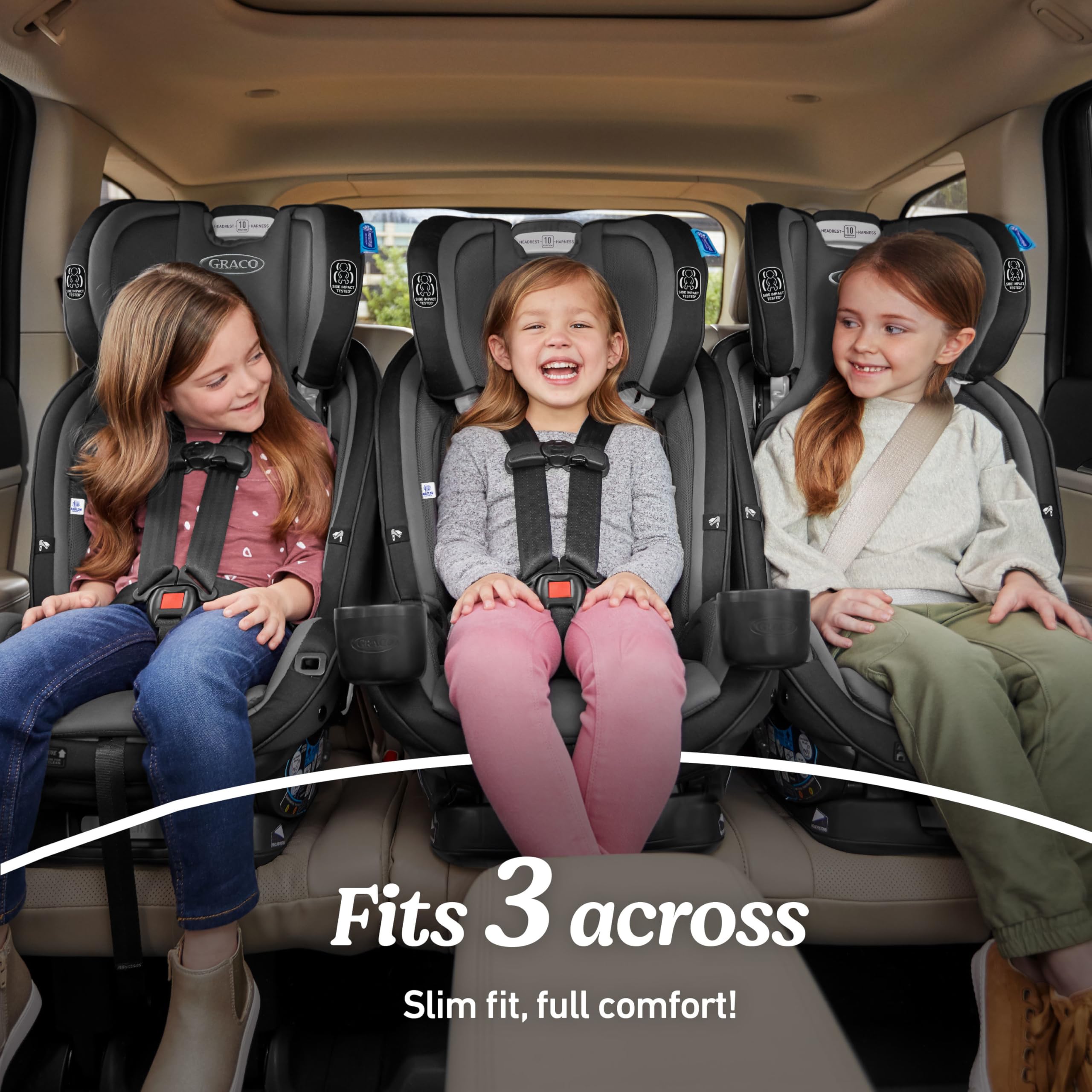 Graco Slimfit 3 In 1 Convertible Car Seat Ultra Space Saving Design For Rear And Forward Facing