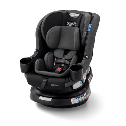 Graco EasyTurn 360 2-in-1 Convertible Car Seat, 360 Degree Rotating Infant to Toddler Rotating Car Seat, 2 Modes Forward and Rear Facing, Slim Design, Cyran