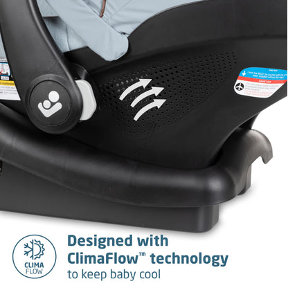 Maxi-Cosi Zelia Luxe 5-in-1 modular travel system with stroller, car seat, and accessories for versatile baby transportation.