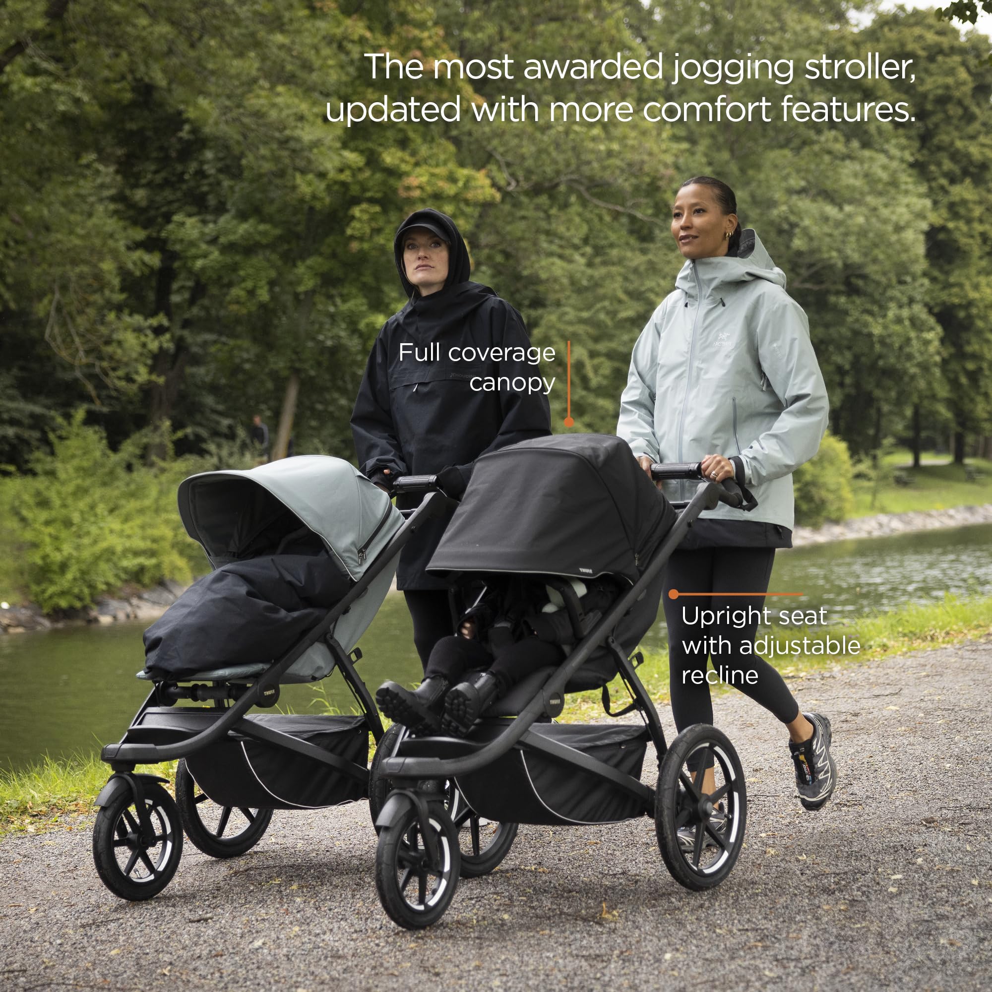 Thule Urban Glide 3 Double All-Terrain Stroller Lightweight With Air-Filled Tires And Suspension