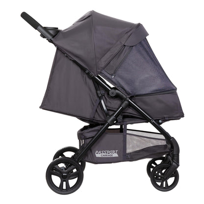 Baby Trend Passport cargo stroller with pink bamboo fabric and EZ-Lift infant car seat, ideal for travel and everyday use